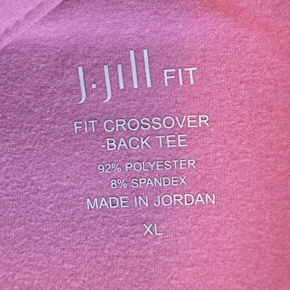 J. Jill Fit Crossover Back Tee, Mauve with three-quarter sleeves, size XL - Picture 8 of 8